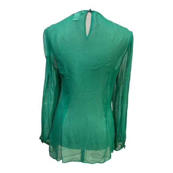 Z.b.d design Green blouse with bead and sequin emblishments size 10 - Picture 3 of 10